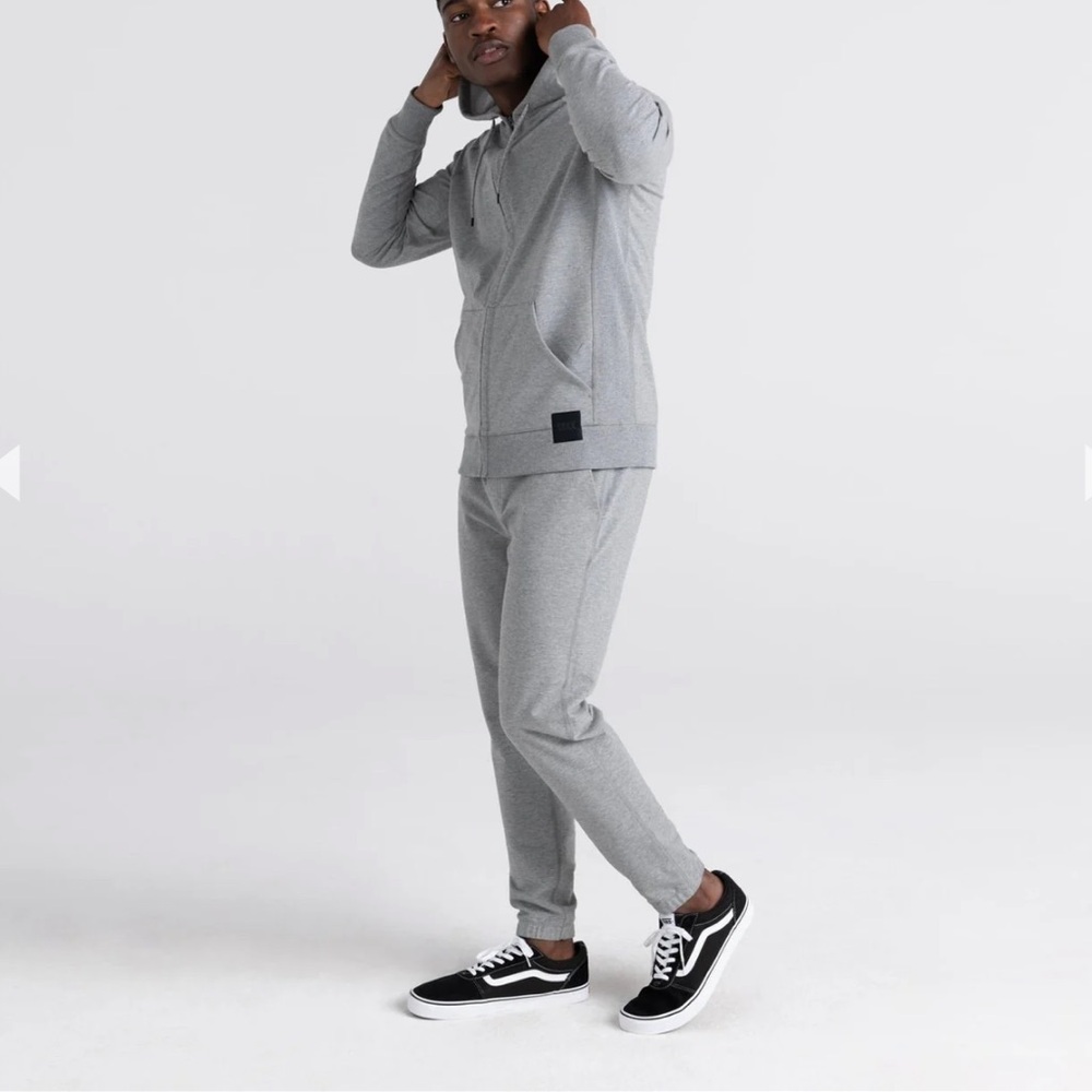 Saxx‎ Downtime Heather Gray Zip-Up Hoodie Sweatshirt
Men’s Medium.